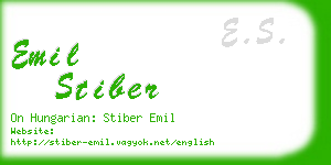 emil stiber business card